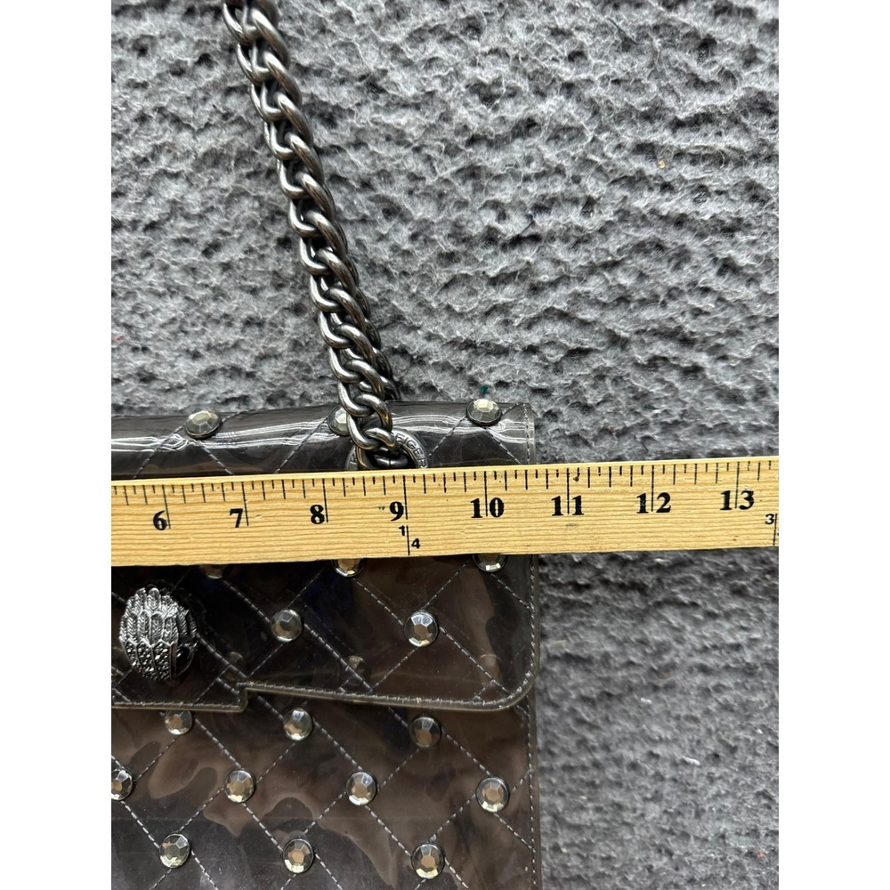 Kurt Geiger London Kensington Rhinestone Transparent Shoulder Bag Chan Strap - Picture 12 of 12